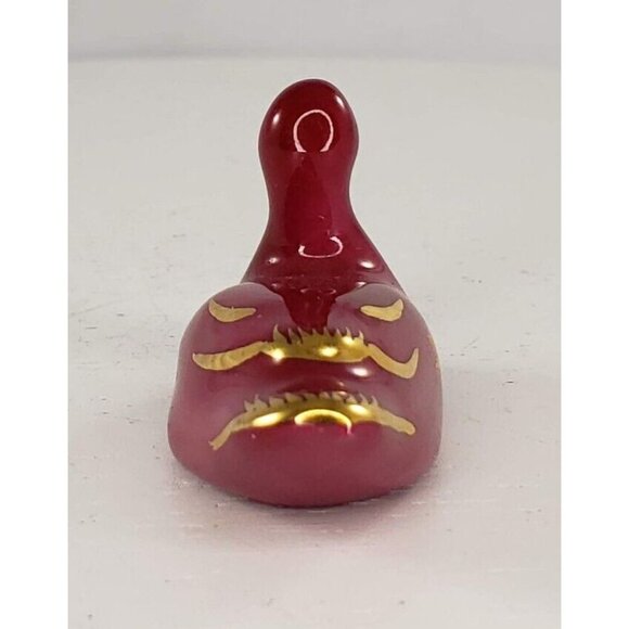 Limoges Castel France Miniature Duck Cranberry Maroon Figurine - Picture 5 of 7